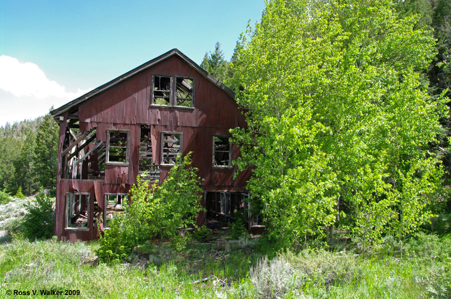 Compressor building, Cossack Mine, White Knob Mountain, Idaho