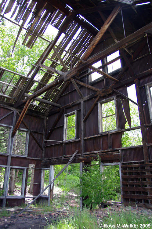 Compressor building interior, Cossack Mine, White Knob Mountain, Idaho