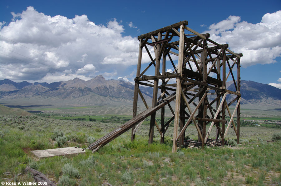 Anchor and tension tower, White Knob Mountain, Idaho