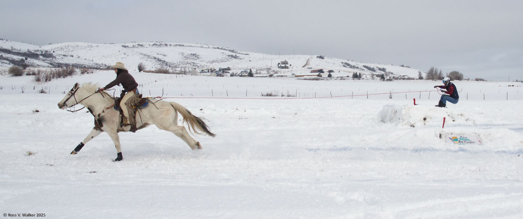 Skijoring, Garden City, Utah