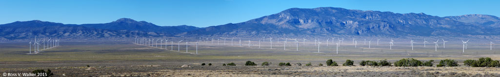 Spring Valley wind farm from Osceola ghost town, Nevada