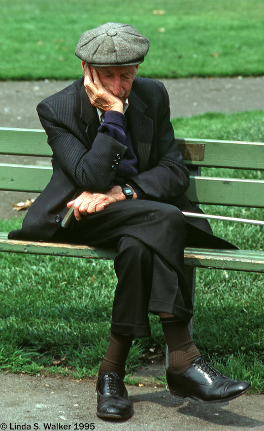 Old man in repose, San Francisco, California