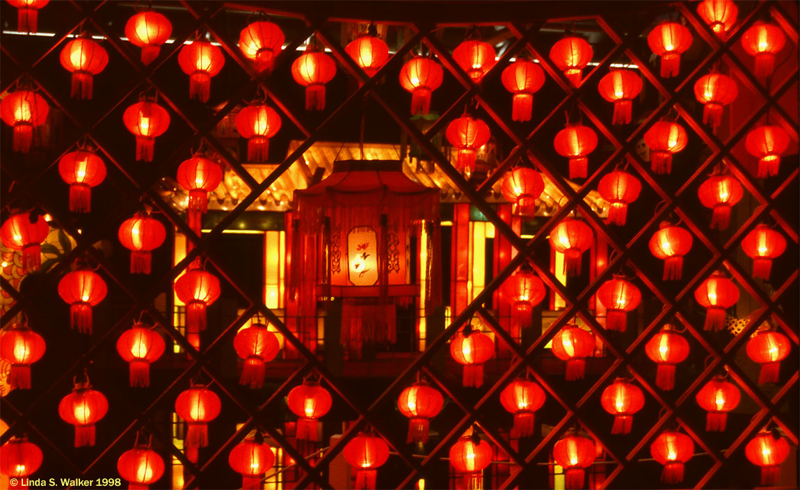 Wall of Lanterns, Chinese Lantern Festival, San Francisco, California