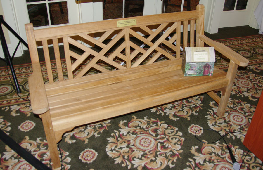 The Class of 1962 donated this bench to Newtown High School